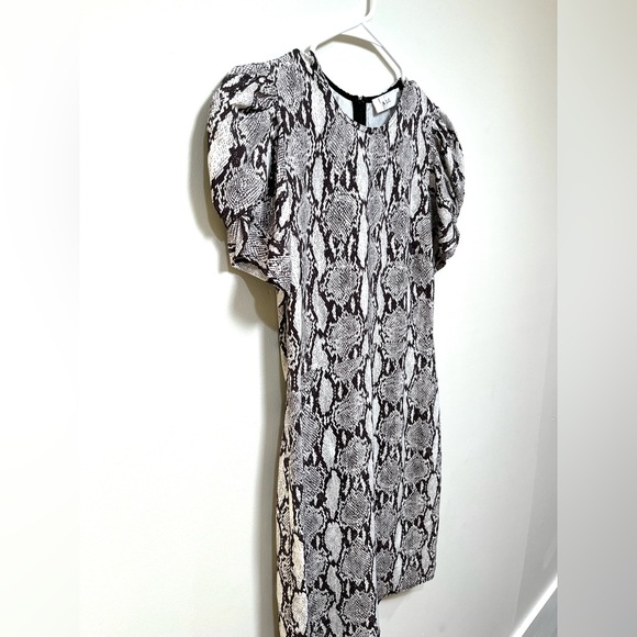 A.L.C. Brinley snake-print puff-sleeve mini dress - Picture 5 of 11